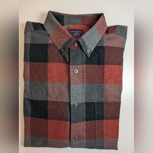 UNTUCKit Multicolor Pio Cesare Flannel Check Plaid Button Up Shirt Large NWOT